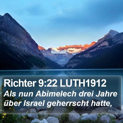 Richter 9:22 LUTH1912 Bible Verse Image