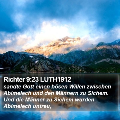 Richter 9:23 LUTH1912 Bible Verse Image