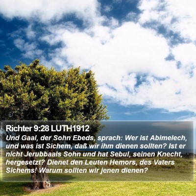 Richter 9:28 LUTH1912 Bible Verse Image