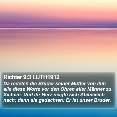 Richter 9:3 LUTH1912 Bible Verse Image