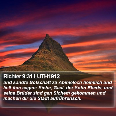 Richter 9:31 LUTH1912 Bible Verse Image