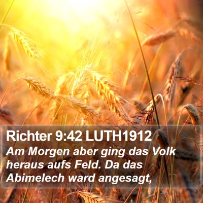 Richter 9:42 LUTH1912 Bible Verse Image