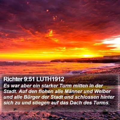 Richter 9:51 LUTH1912 Bible Verse Image