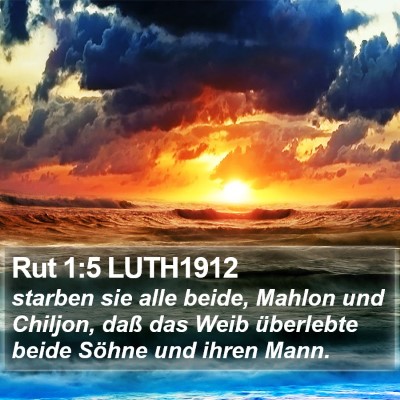 Rut 1:5 LUTH1912 Bible Verse Image