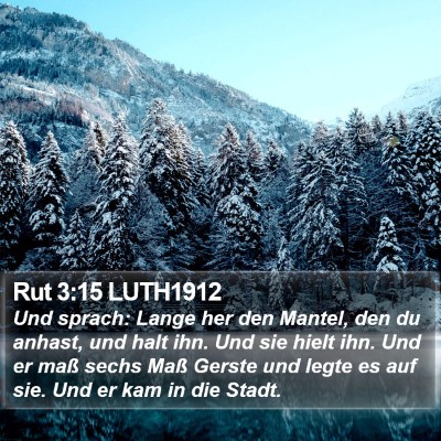 Rut 3:15 LUTH1912 Bible Verse Image