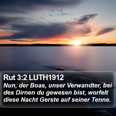 Rut 3:2 LUTH1912 Bible Verse Image
