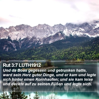 Rut 3:7 LUTH1912 Bible Verse Image