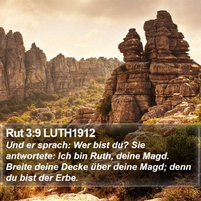 Rut 3:9 LUTH1912 Bible Verse Image