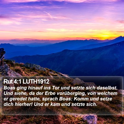 Rut 4:1 LUTH1912 Bible Verse Image
