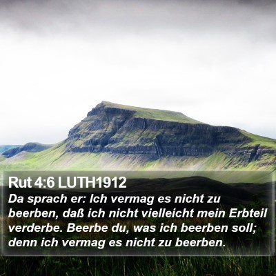 Rut 4:6 LUTH1912 Bible Verse Image