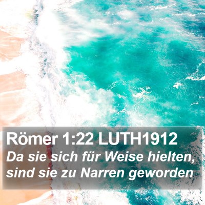 Römer 1:22 LUTH1912 Bible Verse Image