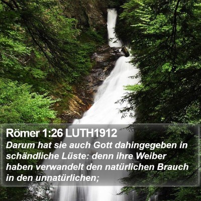 Römer 1:26 LUTH1912 Bible Verse Image