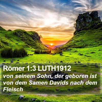 Römer 1:3 LUTH1912 Bible Verse Image