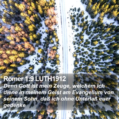 Römer 1:9 LUTH1912 Bible Verse Image
