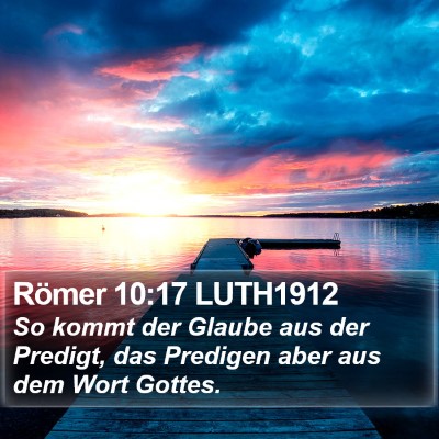 Römer 10:17 LUTH1912 Bible Verse Image