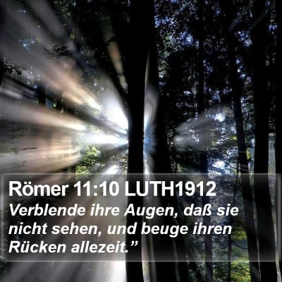 Römer 11:10 LUTH1912 Bible Verse Image