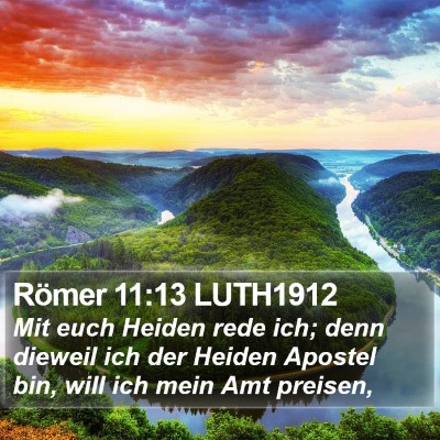 Römer 11:13 LUTH1912 Bible Verse Image