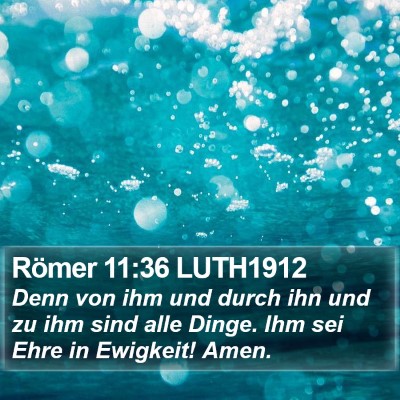 Römer 11:36 LUTH1912 Bible Verse Image