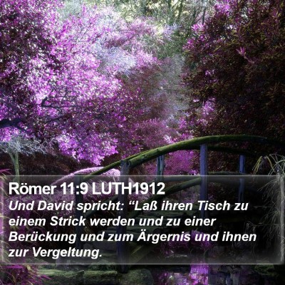 Römer 11:9 LUTH1912 Bible Verse Image