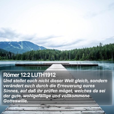 Römer 12:2 LUTH1912 Bible Verse Image