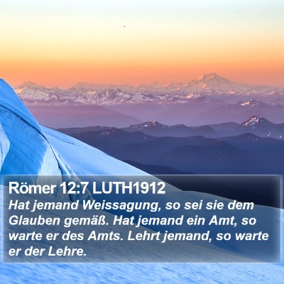 Römer 12:7 LUTH1912 Bible Verse Image