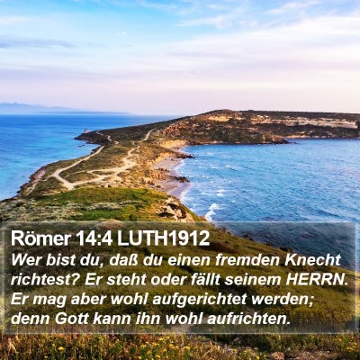 Römer 14:4 LUTH1912 Bible Verse Image