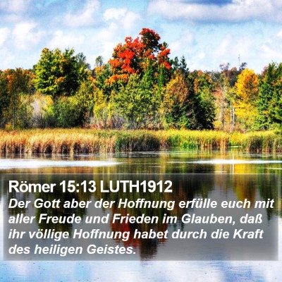 Römer 15:13 LUTH1912 Bible Verse Image