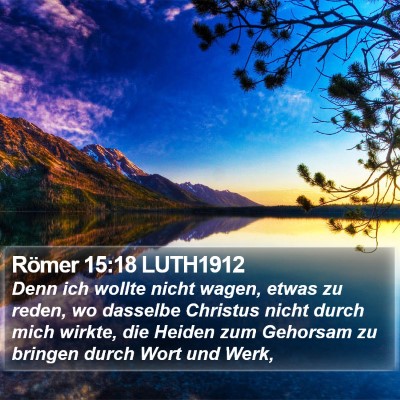 Römer 15:18 LUTH1912 Bible Verse Image