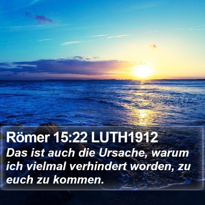 Römer 15:22 LUTH1912 Bible Verse Image