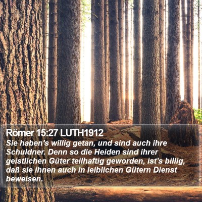 Römer 15:27 LUTH1912 Bible Verse Image