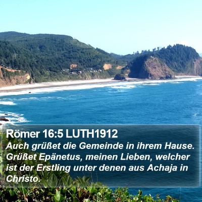 Römer 16:5 LUTH1912 Bible Verse Image