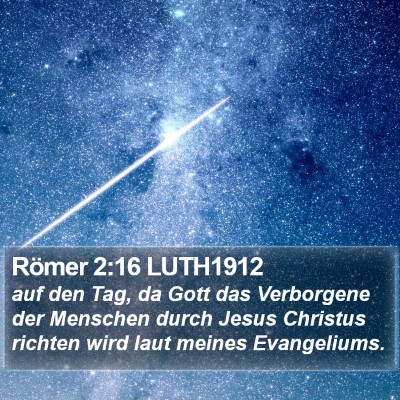 Römer 2:16 LUTH1912 Bible Verse Image