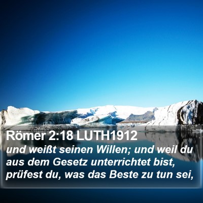 Römer 2:18 LUTH1912 Bible Verse Image