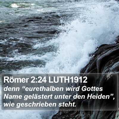 Römer 2:24 LUTH1912 Bible Verse Image