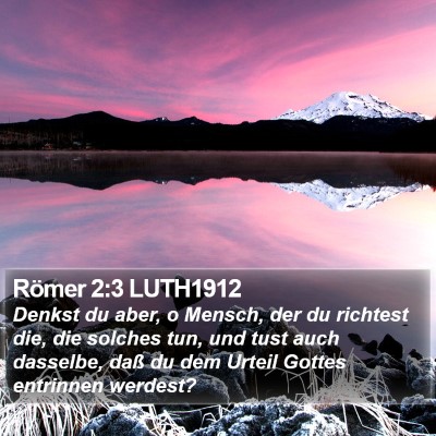 Römer 2:3 LUTH1912 Bible Verse Image