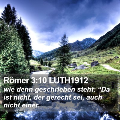 Römer 3:10 LUTH1912 Bible Verse Image