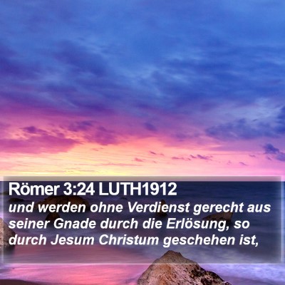 Römer 3:24 LUTH1912 Bible Verse Image