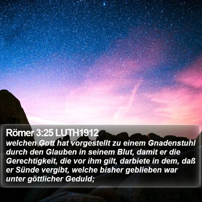 Römer 3:25 LUTH1912 Bible Verse Image