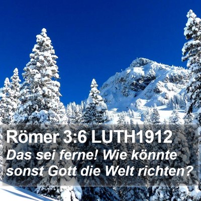 Römer 3:6 LUTH1912 Bible Verse Image