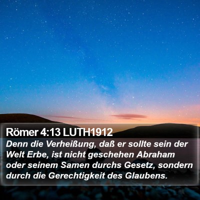 Römer 4:13 LUTH1912 Bible Verse Image