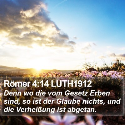 Römer 4:14 LUTH1912 Bible Verse Image
