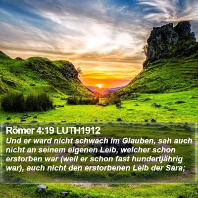 Römer 4:19 LUTH1912 Bible Verse Image