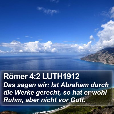 Römer 4:2 LUTH1912 Bible Verse Image
