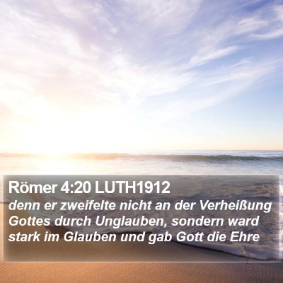 Römer 4:20 LUTH1912 Bible Verse Image
