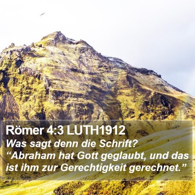 Römer 4:3 LUTH1912 Bible Verse Image