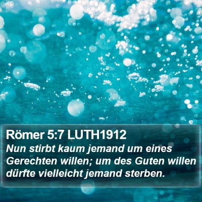 Römer 5:7 LUTH1912 Bible Verse Image