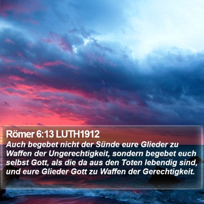 Römer 6:13 LUTH1912 Bible Verse Image