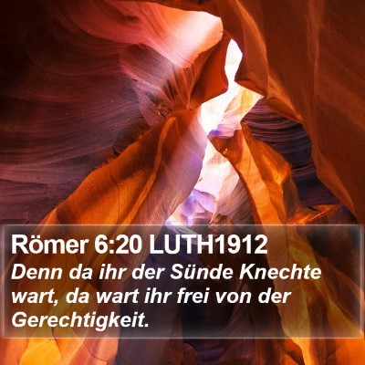 Römer 6:20 LUTH1912 Bible Verse Image