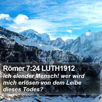 Römer 7:24 LUTH1912 Bible Verse Image