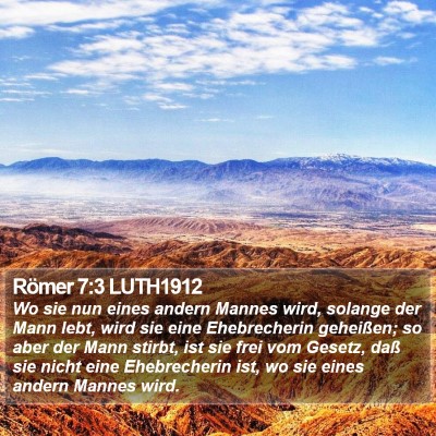 Römer 7:3 LUTH1912 Bible Verse Image
